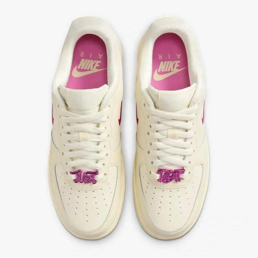 Nike Air Force 1 Women's Sneakers - Cream and‎ Pink